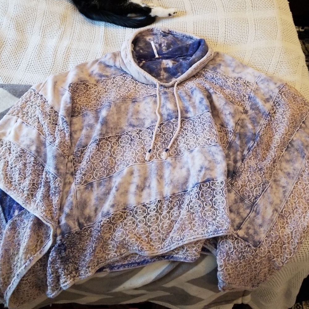 Tie Dye Pullover Slouchy Sweatshirt Tunic